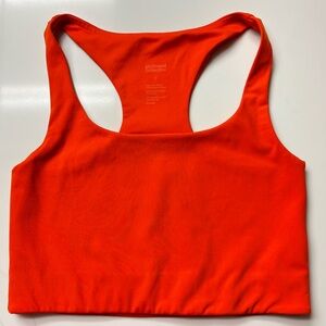 Girlfriend Collective Paloma Sports Bra in Orange size Small